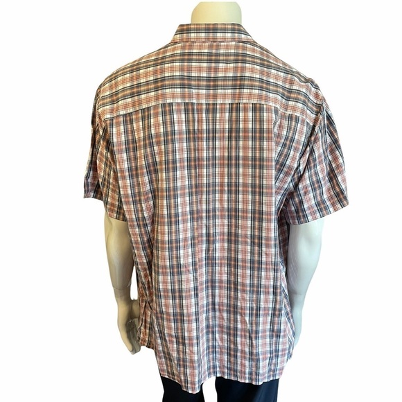 Pendleton Orange Blue Plaid Casual Button Shirt - Picture 7 of 11